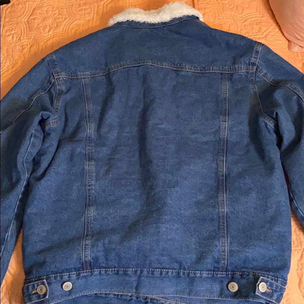 Fuzzy Jean Jacket - image 4